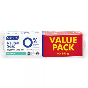 Skin eFX Neutral Soap – Glycerine Soap Bar – Original – Value Pack – 6 x 150g